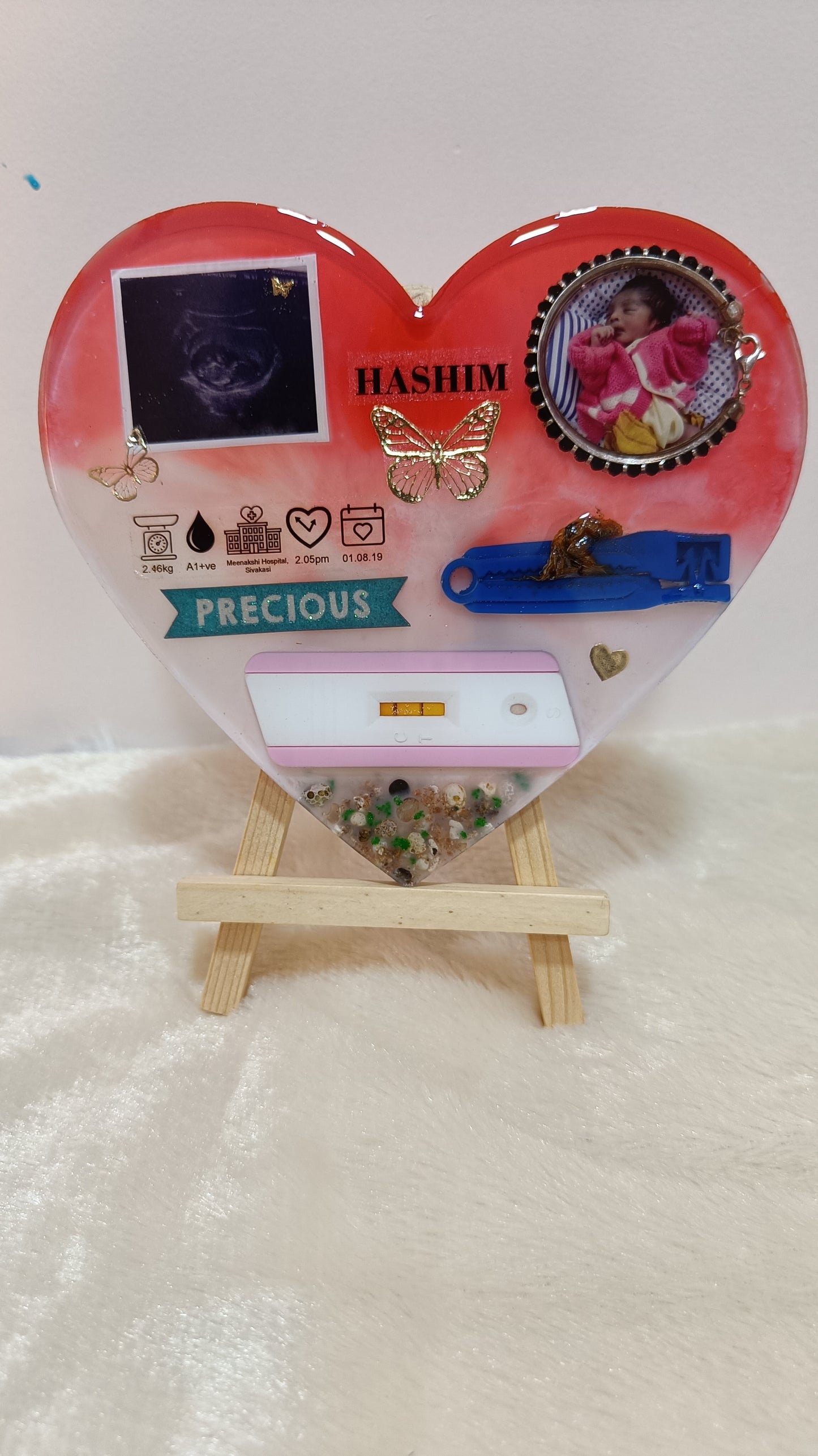 Customized Baby keepsake - Heart