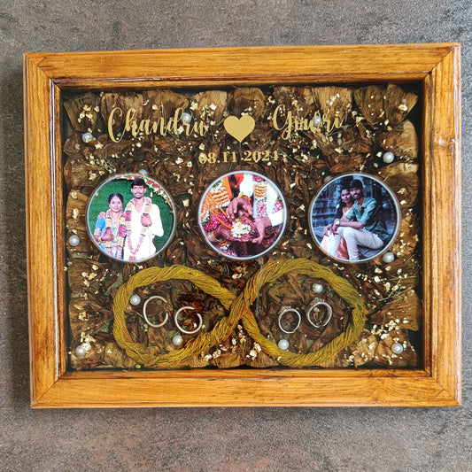 Customized - Wedding things preservation in Premium teakwood frame - 10*12 inch