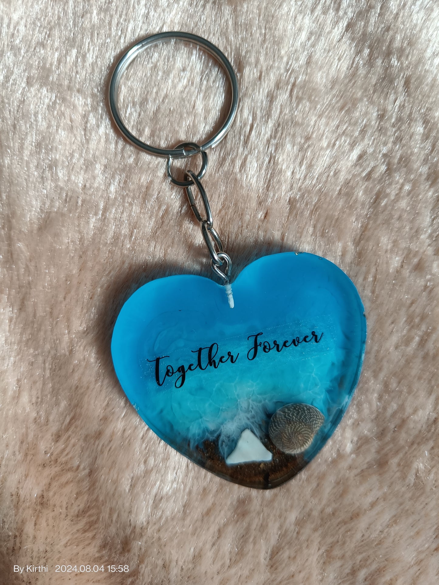 Customized Keychain - Beach themed name keychain