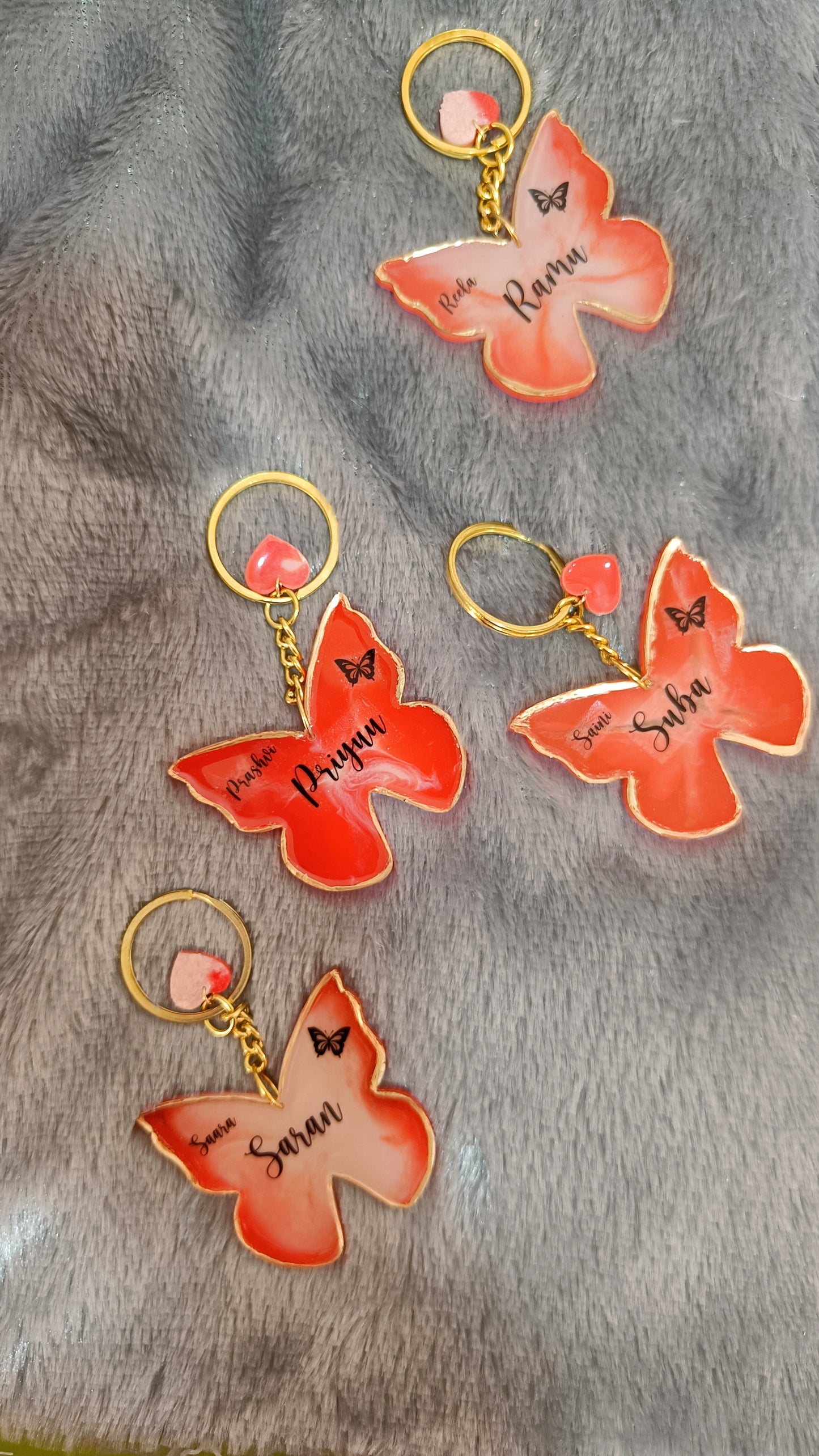 Customized Keychain - Butterfly Name Keychain