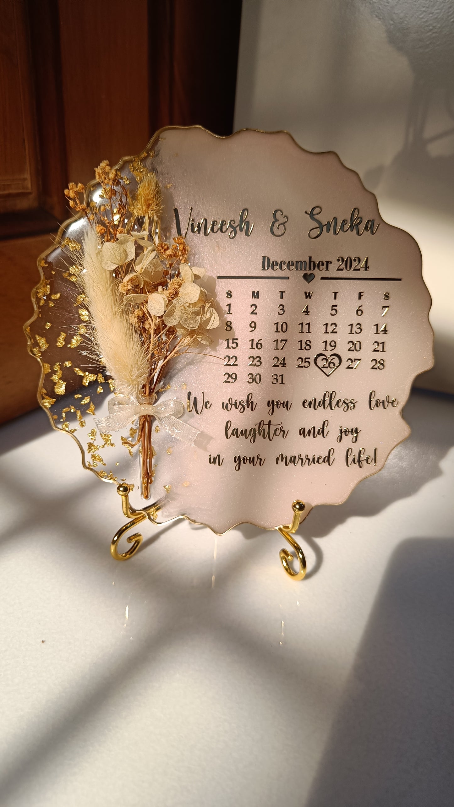 Customized - Eternal Love Calendar Frame