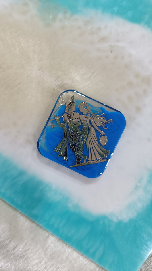 Krishna radha - Car accessory / keychain / fridge magnet / phone pop socket