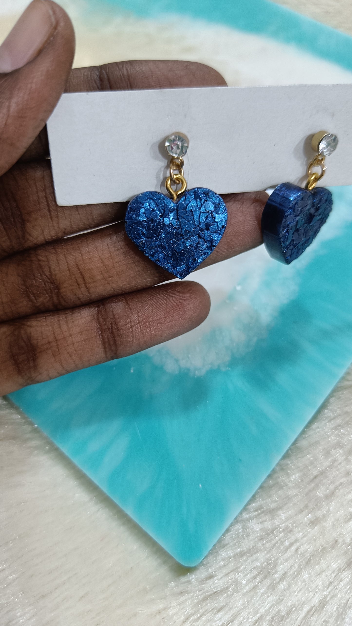 Jewellery - crystal resin earrings