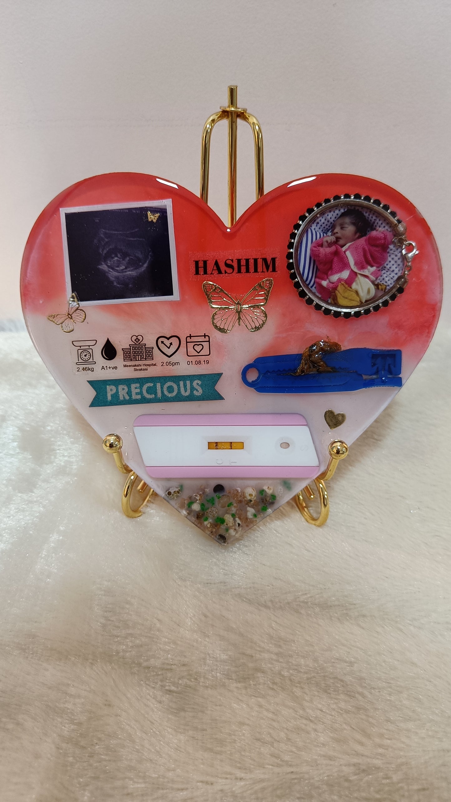 Customized Baby keepsake - Heart